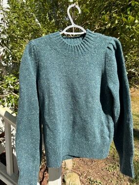 Faherty Cozy Teal Crewneck Sweater - Women's Pullover